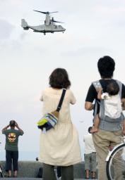 オスプレイ試験飛行、日没後も実施