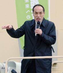 ２０１２衆院選:維新・松井幹事長が来県、支持を訴え 比例立候補予定・東国原氏も登壇 ／和歌山