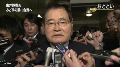 みどりの風、政党届け出 亀井元金融相ら合流