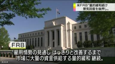 金融緩和策を現状維持=「財政政策が成長抑制」-米FRB