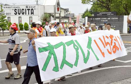 オスプレイ追加配備１２機、岩国に今月末陸揚げ