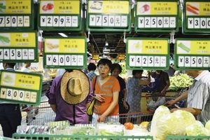 7月中国ＣＰＩは前年比＋2.7％で前月と変わらず、予想やや下回る