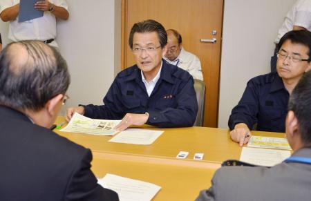 防衛省 県庁と高島訪問 オスプレイ来月訓練を説明 滋賀