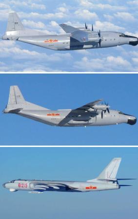 中国軍機4機が沖縄近海飛行、空自スクランブル