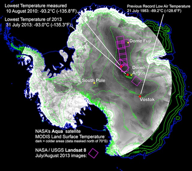 南極で史上最低氷点下９３・２度観測…ＮＡＳＡ