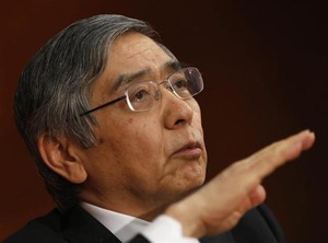 再送-UPDATE 1-安倍首相と黒田日銀総裁が会談、2%目標に向け順調と説明