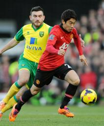 サッカー、香川が5試合ぶり出場