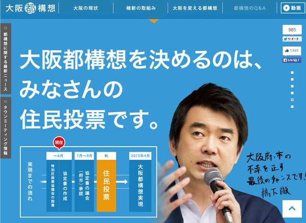 橋下市長「出直し選」の意義を考える