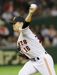 47NEWS > スポーツ > 野球 > 宝刀スライダー、5者連続K 杉内開幕OK