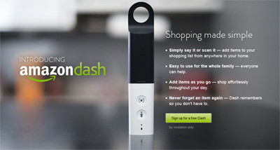 米Amazon、家にいながら日用品/食料の補充を簡単にする「Amazon Dash」