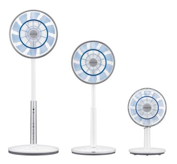 ツインバード、超微風でもパワフルな強風でも快適さを失わないDC扇風機