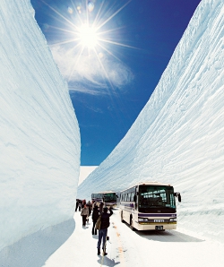 立山黒部アルペンルートが開通=北アルプスに春到来