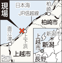「兎が跳ぶ」高波だった 「住民なら近づかない」 離岸流起きやすい地形 新潟・上越の5人死亡