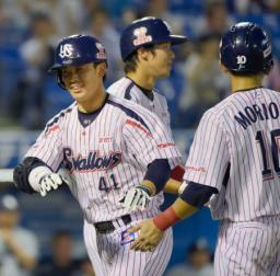 ヤクルト・山田、２安打放ち今季通算１２３安打でトップタイ