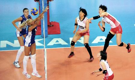 日本、ロシアに敗れ２連敗 女子バレー