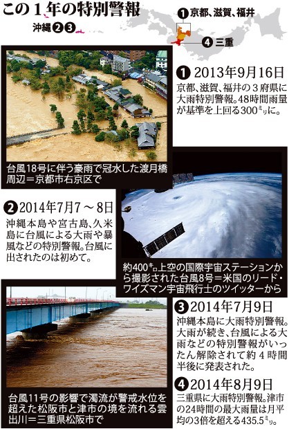 運用1年の特別警報、発令4件も局地的豪雨に対応できず 揺れる「命守る情報」
