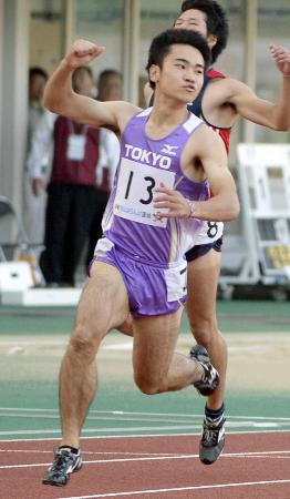 国体陸上少年男子Ａ１００メートル 大嶋、貫禄の王者