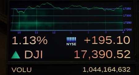 日銀緩和で世界同時株高 ＮＹ株が最高値更新