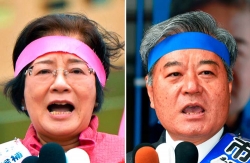 城間・与世田氏の争い 那覇市長選告示