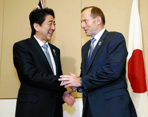 日豪首脳会談、防衛装備品協力を強化 TPP早期妥結を確認