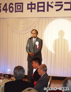 中日ＯＢ会長、谷繁監督に監督１本希望