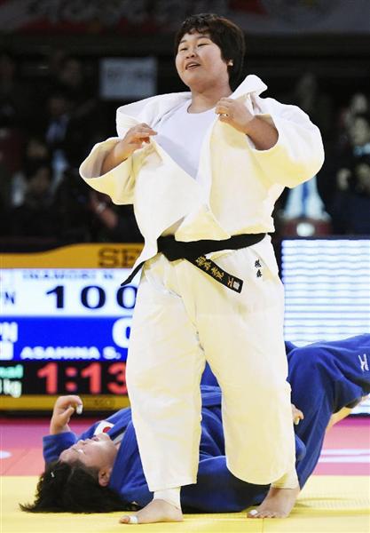 稲森、気迫の大内刈り=小さな体で攻め抜く−柔道GS東京