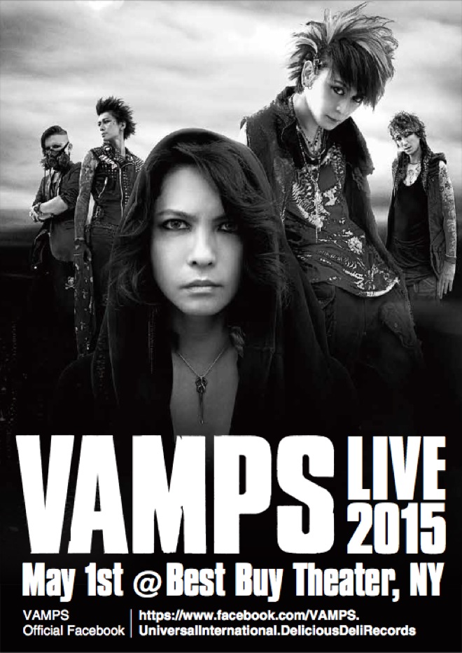VAMPS、5月にニューヨーク公演＜VAMPS LIVE 2015 NY＞開催