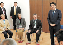 安倍首相、気仙沼など視察