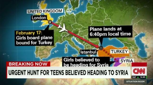 英少女3人シリアに渡航か 英警察が発見協力呼びかけ