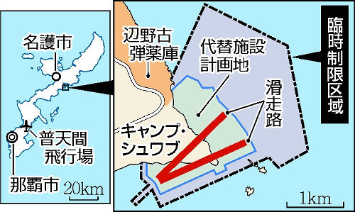 在日米軍再編:普天間移設 辺野古掘削再開 海上で怒号、もみ合い 「いつまで沖縄犠牲」