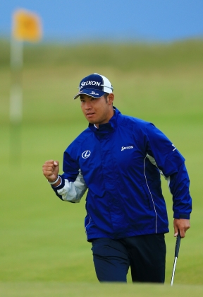 松山 暫定10位タイに浮上 全英OP