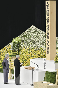戦没者追悼式 首相式辞の全文