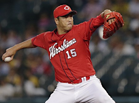 広島先発の黒田=プロ野球