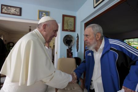 ローマ法王:フィデル、ラウル両氏と会談