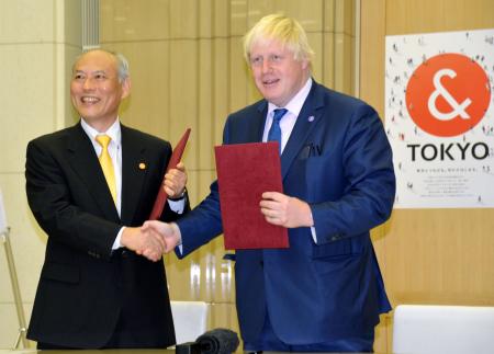 ロンドンと友好都市提携 都知事、環境など６分野で交流合意