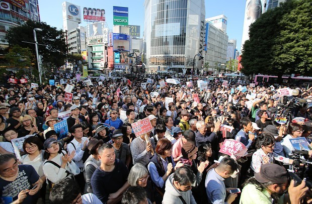 安保法：廃止、東京・渋谷で訴え きょう成立１カ月