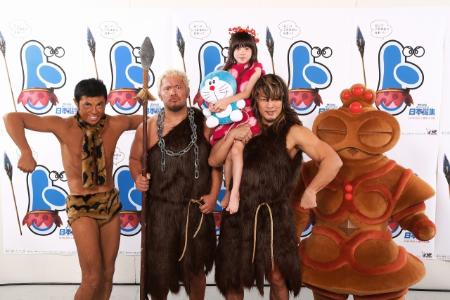 新日本プロレス・棚橋＆真壁選手、『映画ドラえもん』で歌とダンスと声優に挑戦