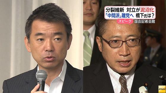 維新中間派、近く離党へ＝独自グループ結成も