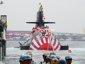 潜水艦：「せきりゅう」進水式 海自の最新鋭 神戸 ／兵庫