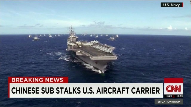 中国潜水艦、日本の南側で米空母を追跡…CNN 2015年11月06日 08時37分