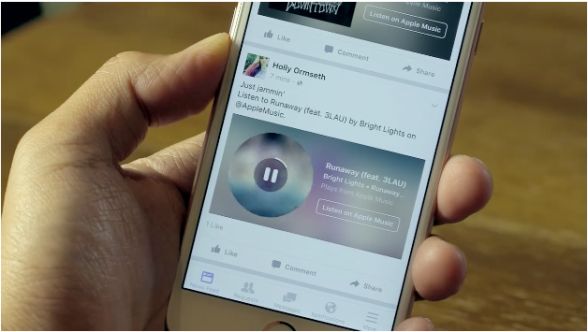 Facebook上で音楽を共有する新機能「Music Stories」、Apple MusicとSpotifyが対応