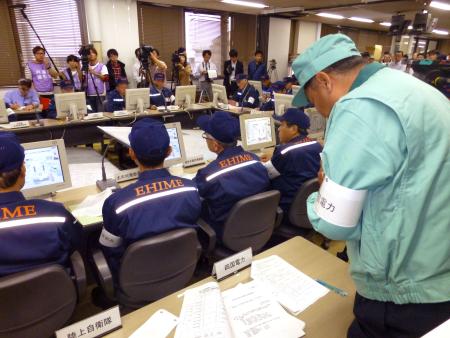 伊方原発で防災訓練 100以上の機関が参加
