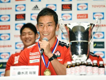 桑水流主将「ブームの中で重圧もあったが…」 男子日本代表が会見/7人制