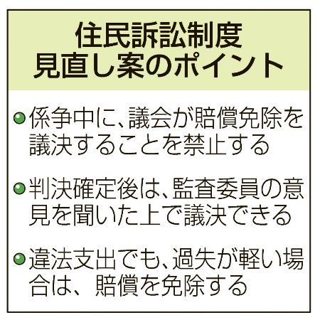 議会による首長の賠償免除禁止 総務省、住民訴訟見直し案