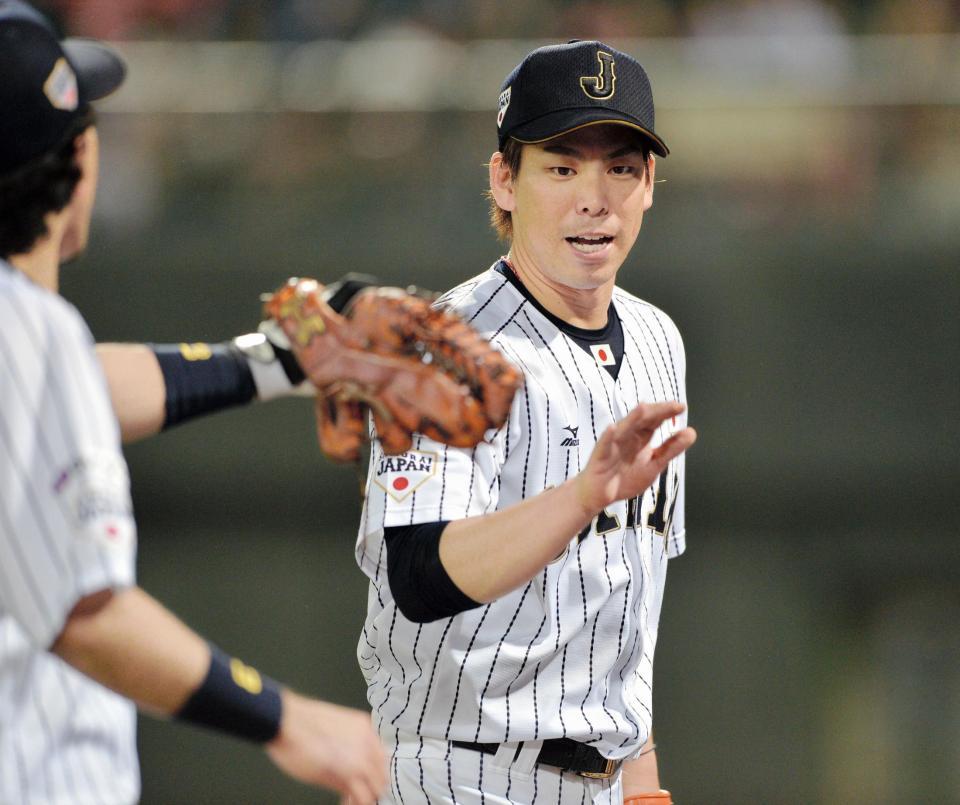 前田、粘りの投球=大崩れせず5回2失点-野球プレミア12