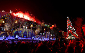 今年もギネスの輝き ＵＳＪにクリスマスツリー