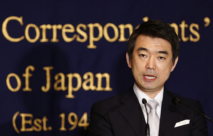 甘利経財相大阪入り ダブル選演説で自民一枚岩強調