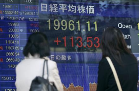 日経平均終値、前日比９６円高の１万９９４４円 2015年11月26日 18時35分