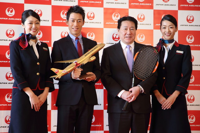 日本航空、錦織選手と長期パートナー契約