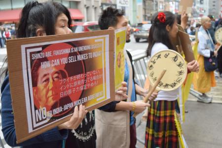 ＮＹで日印原発協定に抗議 「事故終わってない」